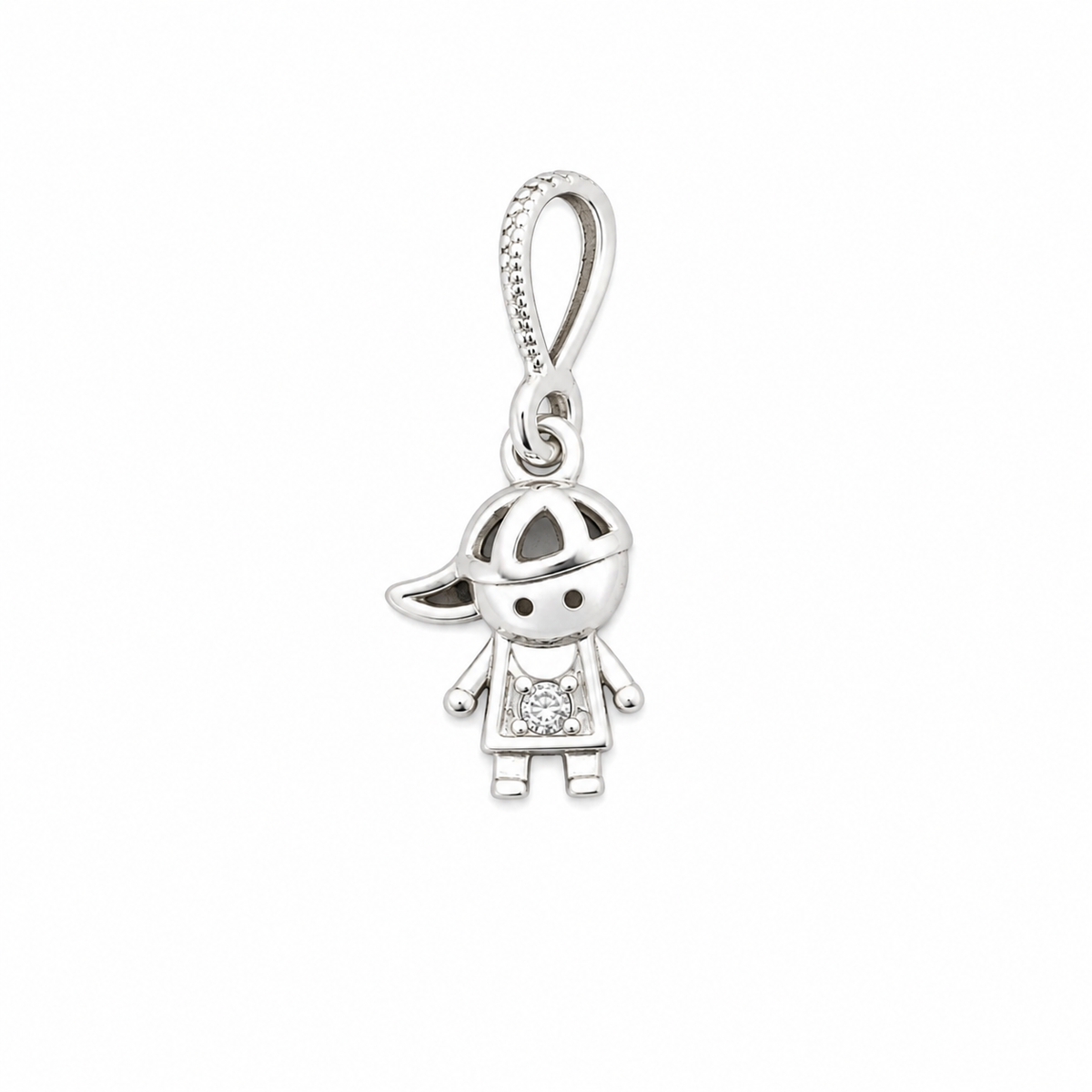 Pingente Menino com Zircônia Prata 925