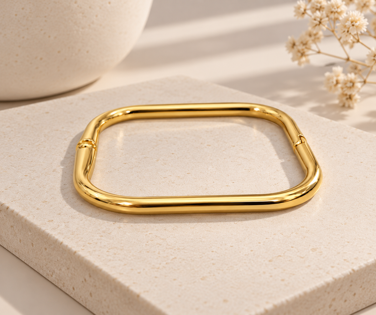 Bracelete Quadrado Click Ouro 18k