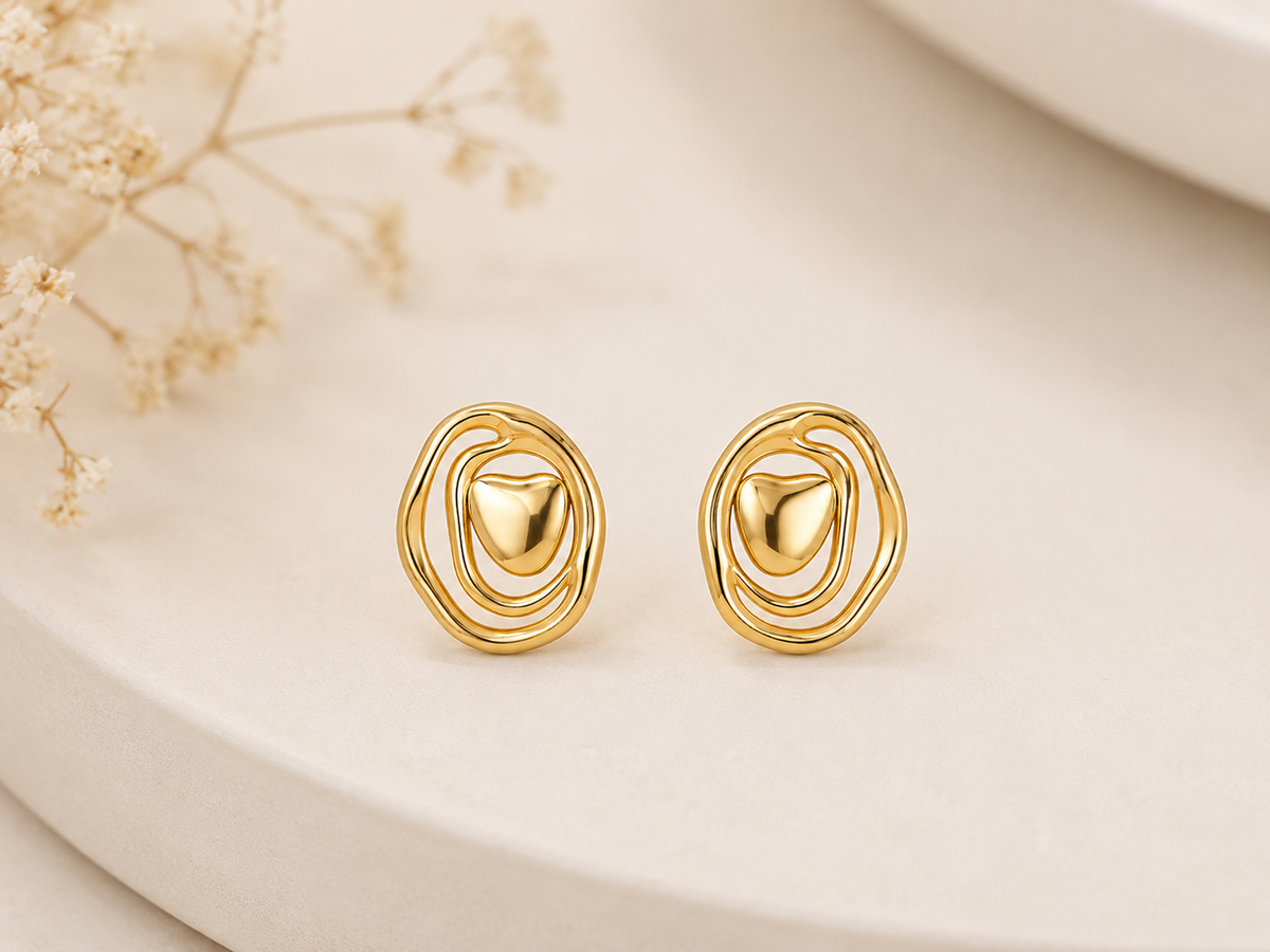 Brinco Contorno Ouro 18K