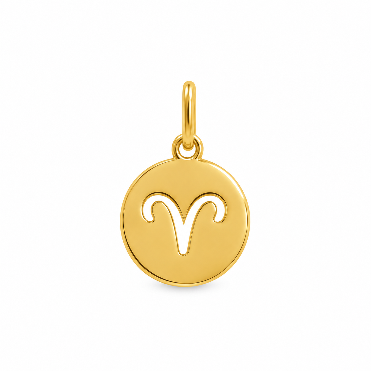 Scarlat SKU 15144 foto 1 | Pingente Signos Chapinha Lisa Ouro 18k