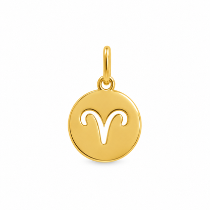 Scarlat SKU 15144 foto 1 | Pingente Signos Chapinha Lisa Ouro 18k
