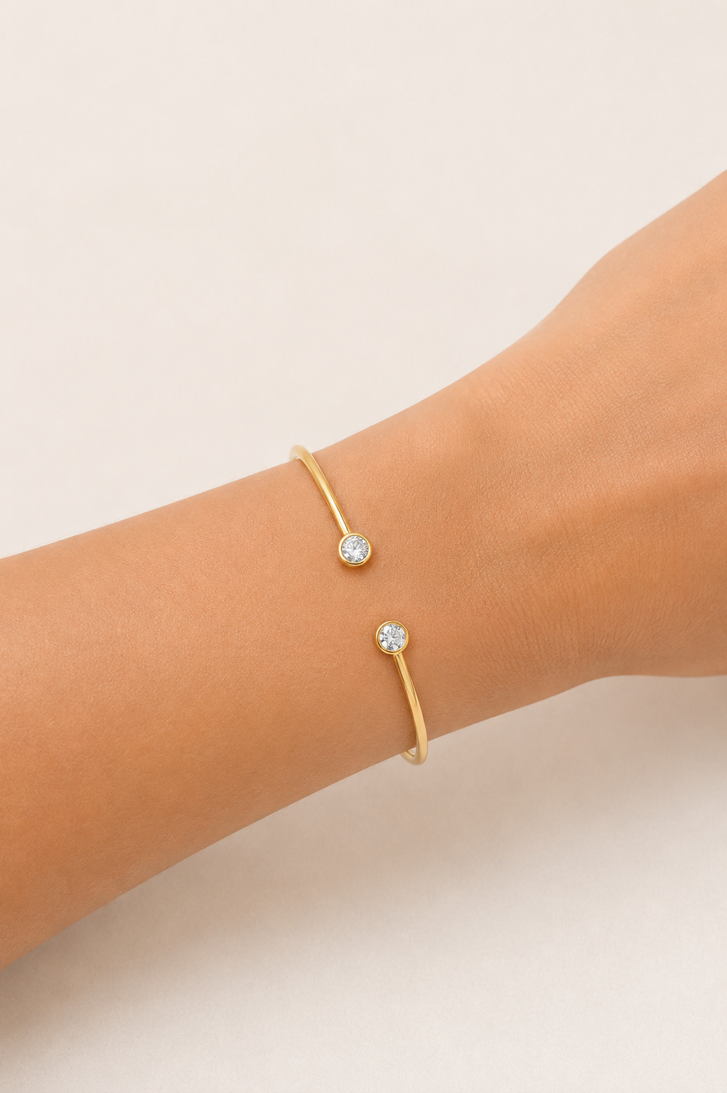 Bracelete Esfera + Zircônia Cravação Inglesa MontClair 18k
