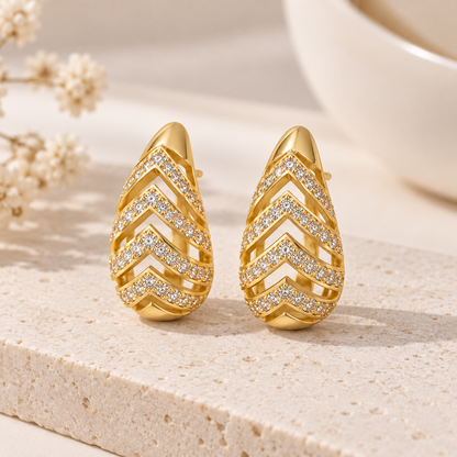 Brinco Zara Gota Aberta G Ouro 18k