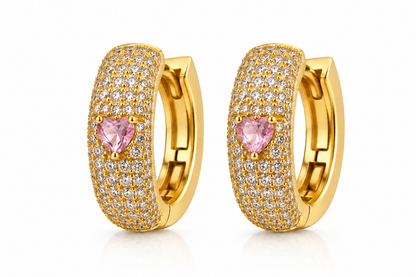 Scarlat SKU 15117 foto 1 | Brinco Argola Majesté Cravejada G Ouro 18k