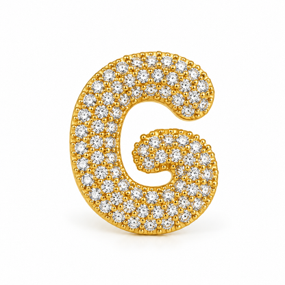 Scarlat SKU 15120 foto 1 | Pingente Letras Puffers Cravejadas Ouro 18k
