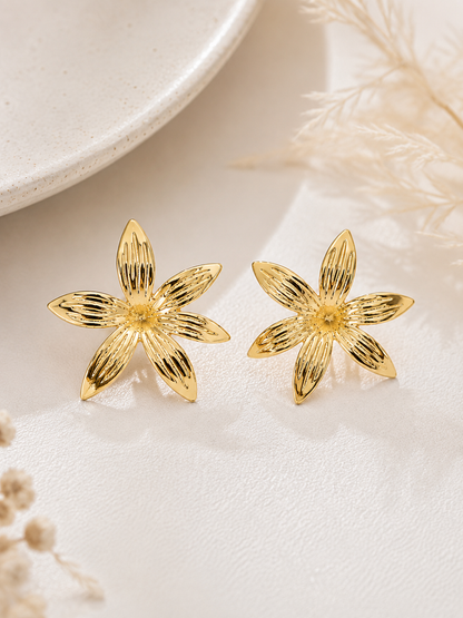 Brinco Flor Radiante Ouro 18k