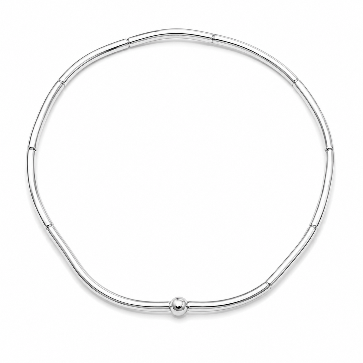 Pulseira Canutilho Orgânico Nylon Ródio Branco