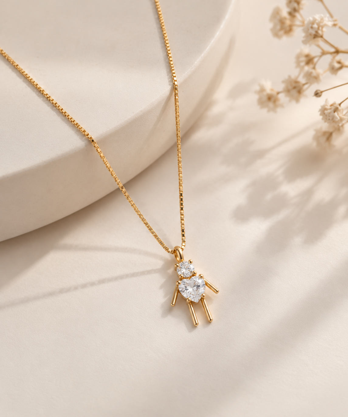 Colar Menina Zircônia Ouro 18k