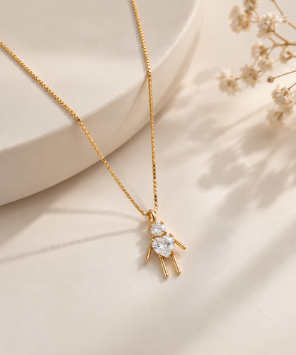 Colar Menina Zircônia Ouro 18k