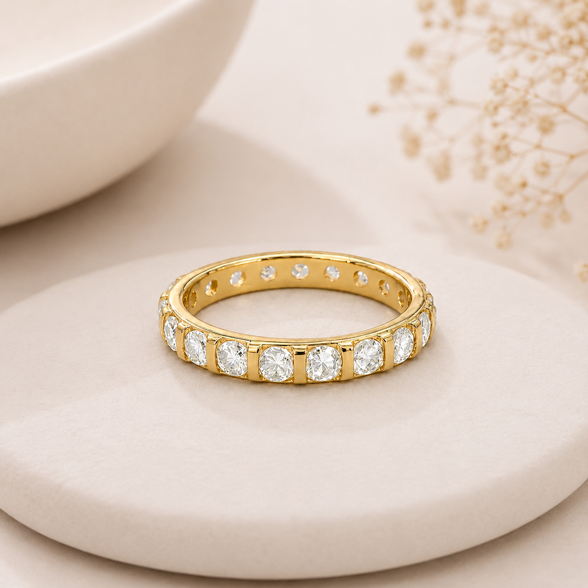 Anel Rainbow Cristal Ouro 18k