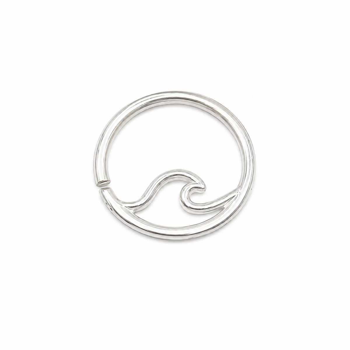 Piercing Argola Onda Prata 925
