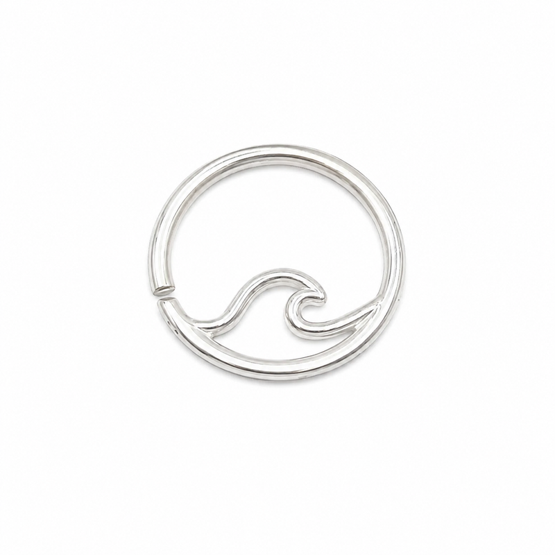 Piercing Argola Onda Prata 925