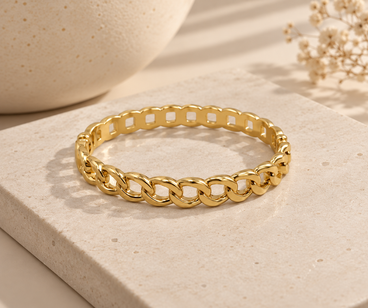Bracelete Cordas Click Ouro 18k