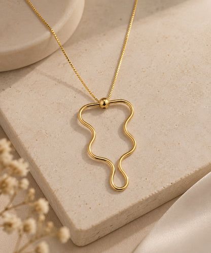 Scarlat SKU 15016 foto 2 | Colar Fio Orgânico Ouro 18k