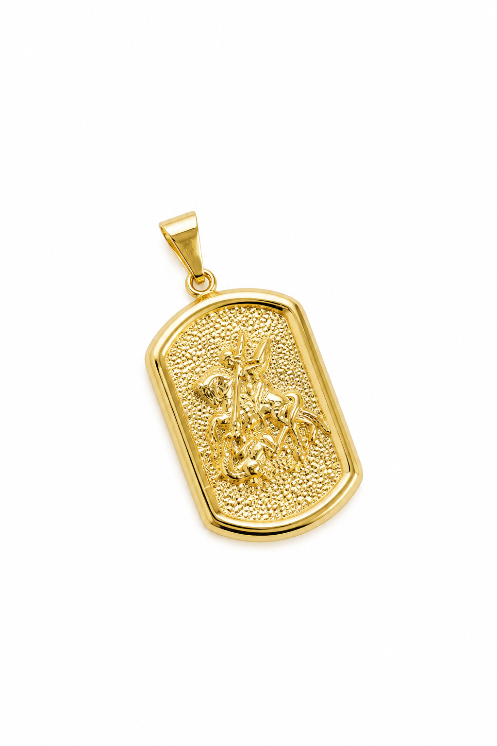 Pingente Religioso Medalha São Jorge Ouro 18k