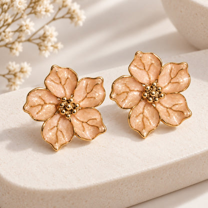 Scarlat SKU 15344 foto 2 | Brinco Flor Serena Ouro 18k