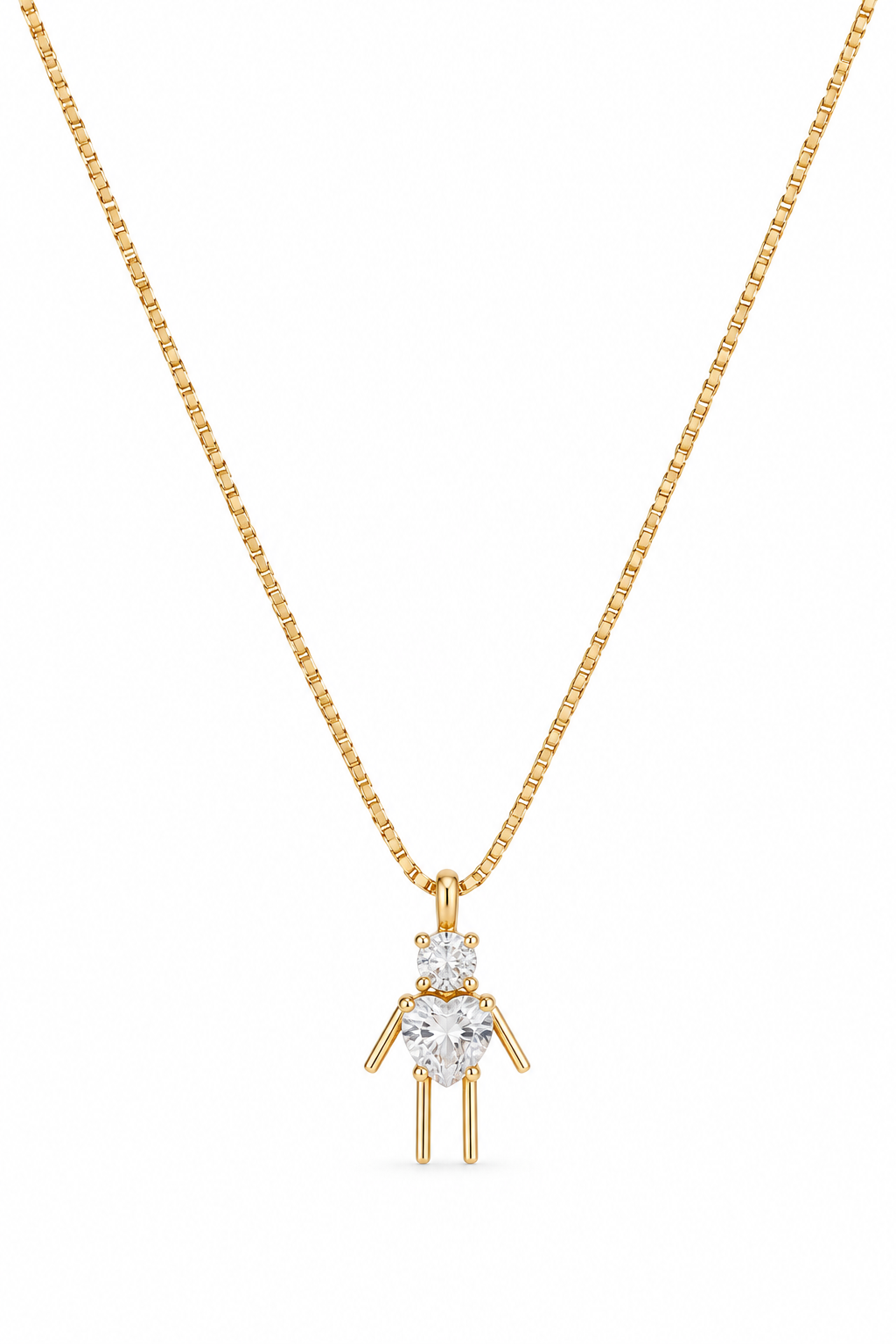 Colar Menina Zircônia Ouro 18k
