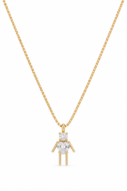 Colar Menina Zircônia Ouro 18k