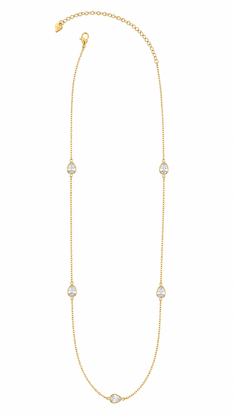 Colar Alongado Cartier com Gota Zircônia MontClair Ouro 18k