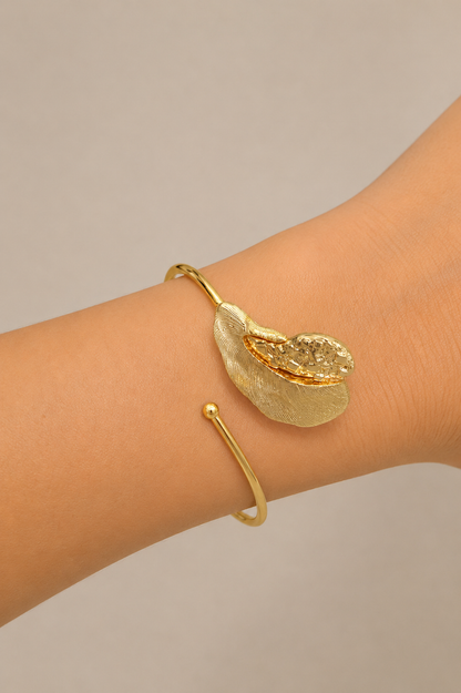 Bracelete Nuance Coração Trabalhado Ouro 18k