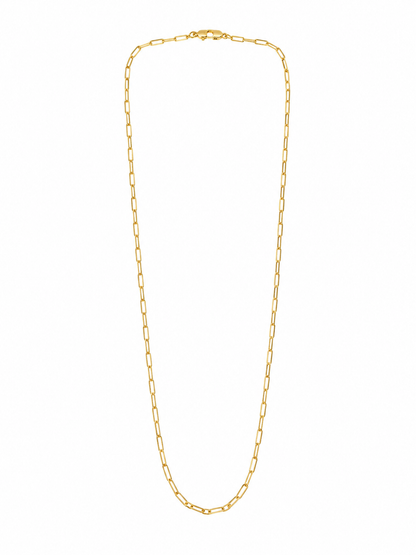 Corrente Masculina Elo Cartier Alongado Mini Ouro 18k