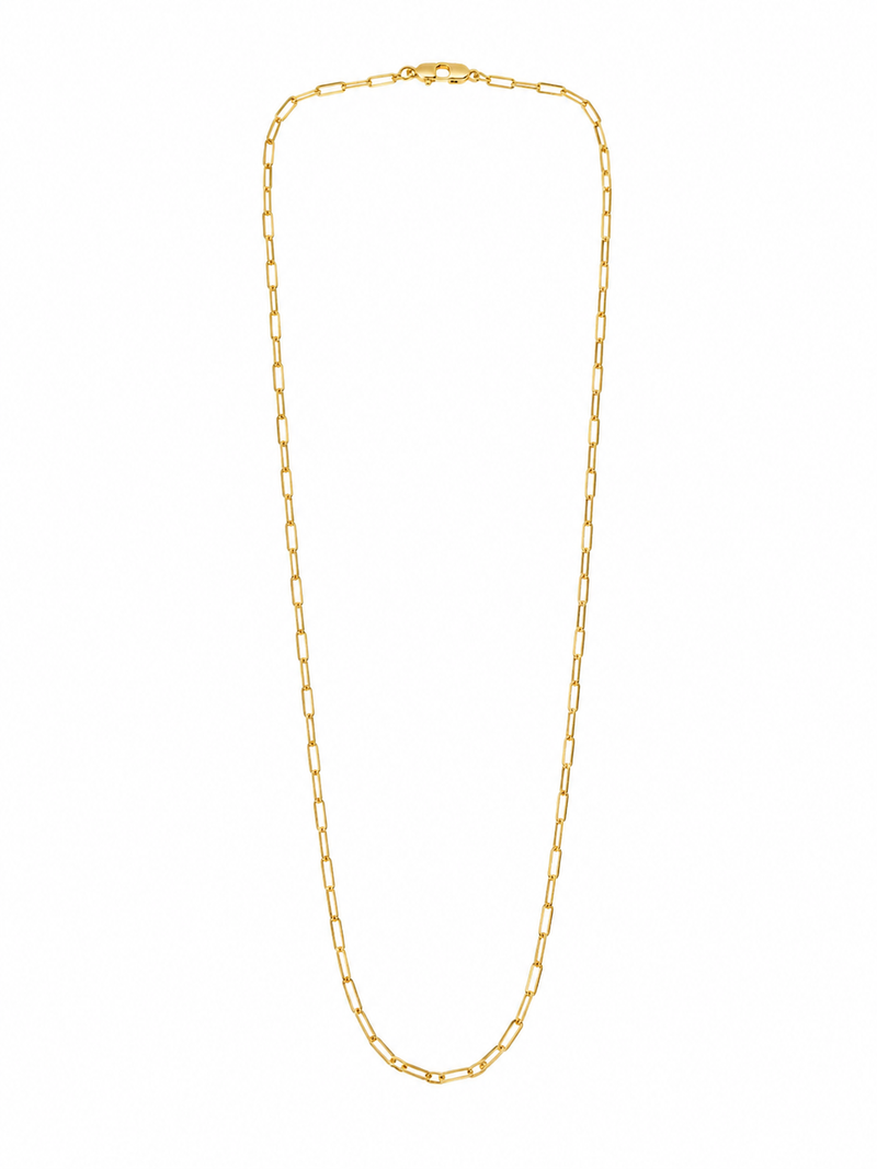 Corrente Masculina Elo Cartier Alongado Mini Ouro 18k