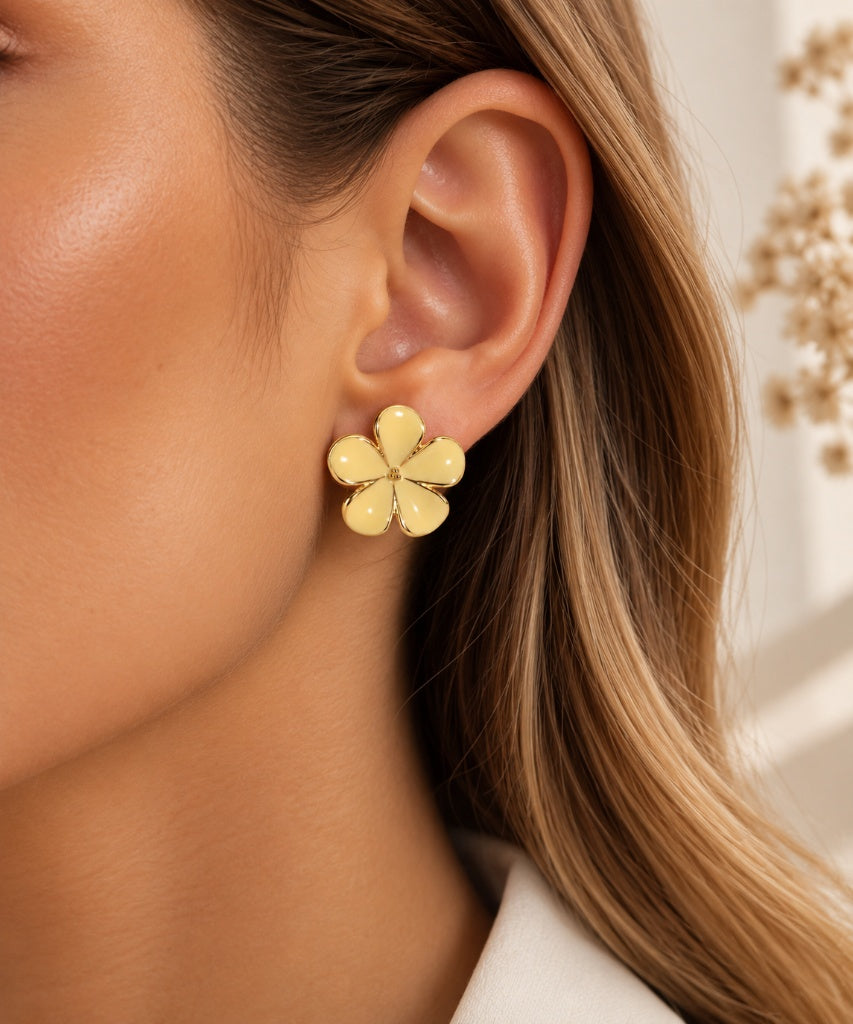 Scarlat SKU 15324 foto 3 | Brinco Flor Sunny Ouro 18k