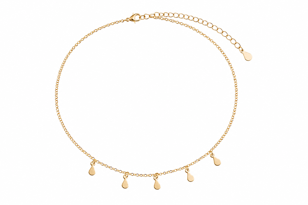 Tornozeleira Cartier com Gotinha Ouro 18k